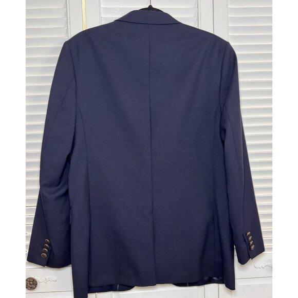 Simon Spurr Mens Navy Wool Valero 42R 2-Button Sport Coat Jacket Blazer Academia - Picture 2 of 16